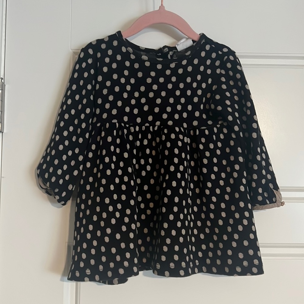 $15 ADD ON Zara Baby Polka Dot Dress knit Long-Sleeve‎ Sweater 18-24M